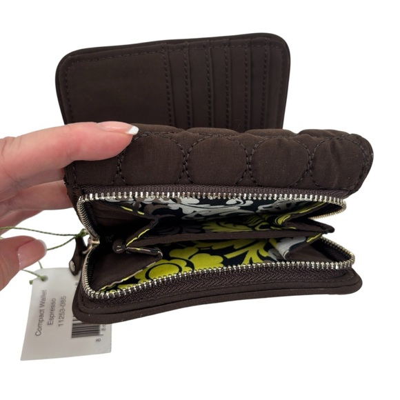 Vera Bradley Chocolate Expresson Brown Quilted Bifold Wallet NWT - Picture 6 of 7
